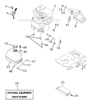 Lift Diagram and Parts List for HD12538J  Weed Eater Lawn Tractor